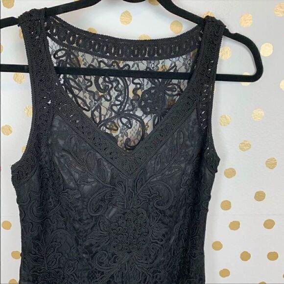 SUE Wong Soutache Embroidered Lace Cocktail Dress 4 - Picture 3 of 5